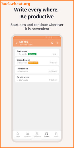 Fabula: Novel planner. Organize your books screenshot