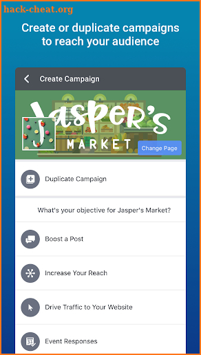 Facebook Ads Manager screenshot