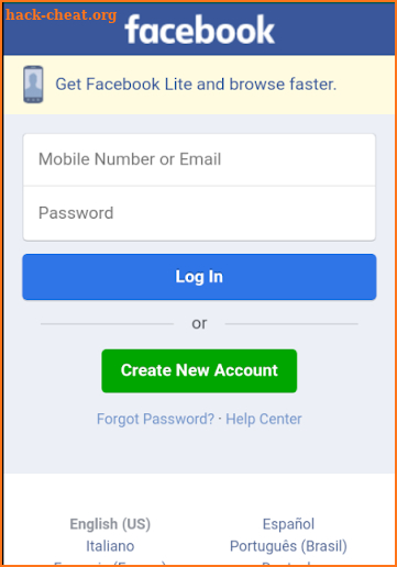 Facebook Extra Lite - Facebook Lite - FB LITE screenshot