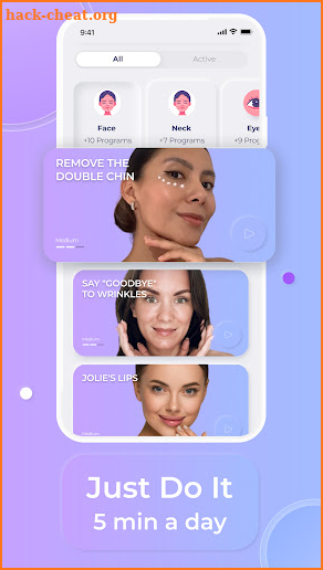 Facial exercises by FaceFly screenshot