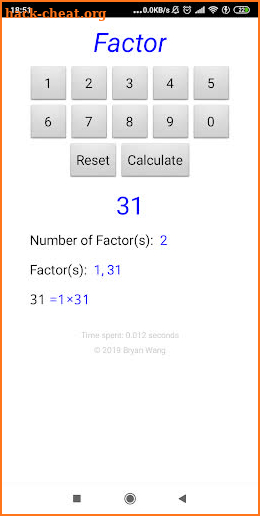 Factor screenshot