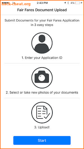Fair Fares NYC Doc Uploads screenshot