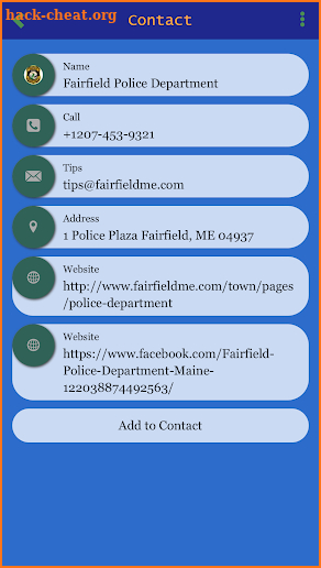 Fairfield Maine Police Department screenshot