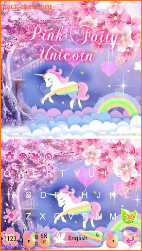 Fairy Unicorn Keyboard Theme screenshot