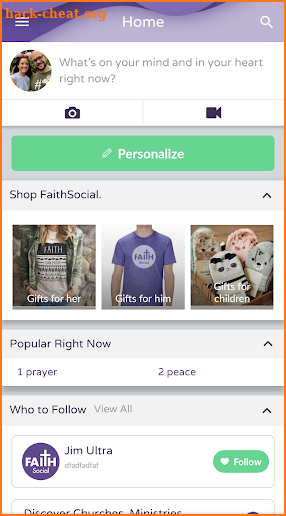 FaithSocial screenshot