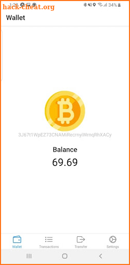 Fake Bitcoin Wallet screenshot