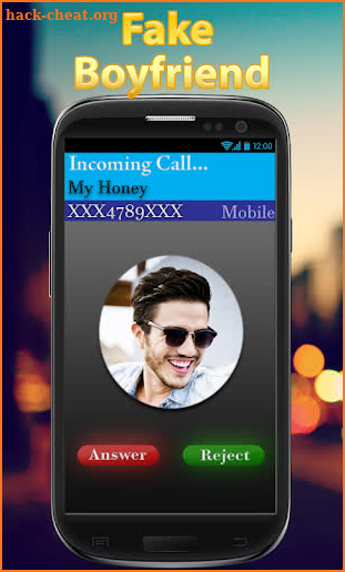 Fake boyfriend is calling screenshot