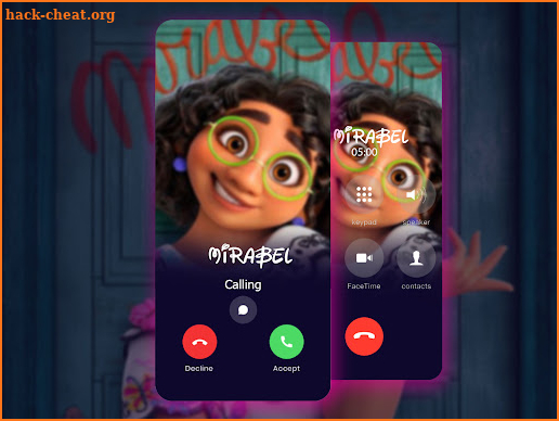 Fake call & chat with Mirabel screenshot