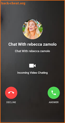 fake call and chat with Rebecca - prank screenshot