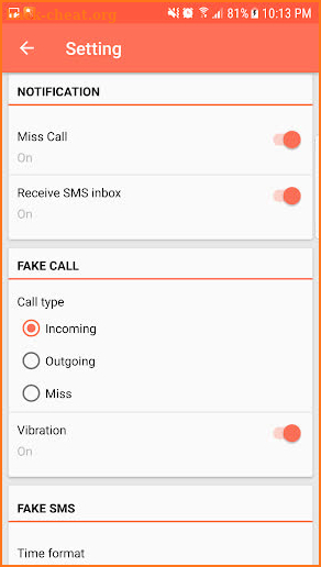 Fake Call and Sms screenshot