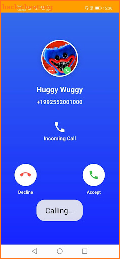 fake call from Huggy Wuggy screenshot