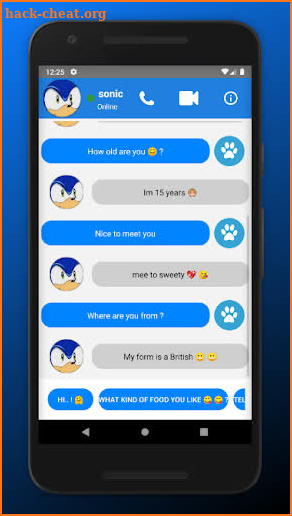 Fake call  from Sonnic 📱 Chat And video Call📱 screenshot