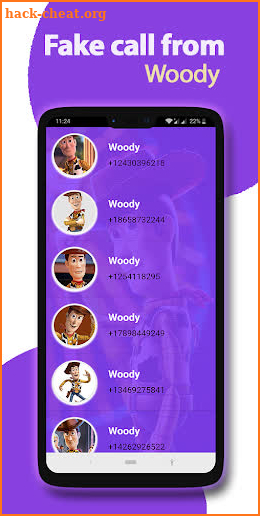 Fake call from Woody screenshot