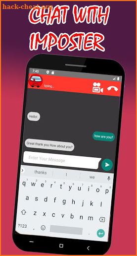 Fake call impostor among us screenshot