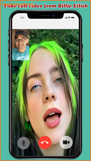 Fake call video from Billie Eilish screenshot