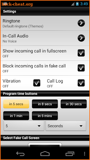 Fake Me A Call Pro screenshot