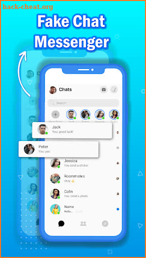 Fake messenger chat, fake chat, prank chat screenshot