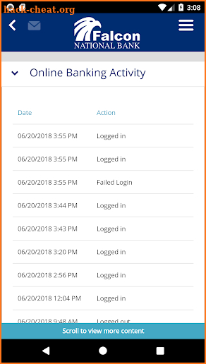 Falcon National Bank Mobile Banking screenshot
