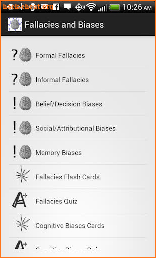 Fallacies and Biases screenshot