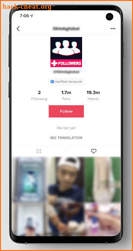 Fame for TikTok account screenshot