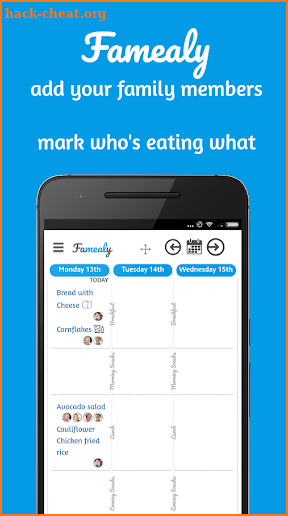 Famealy - Awesome Meal Calendar screenshot