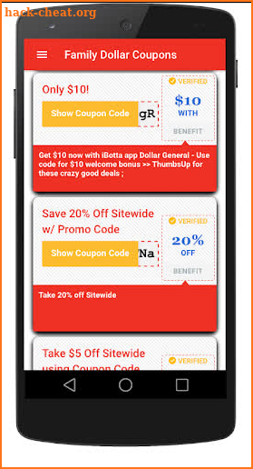 family dollar coupons screenshot