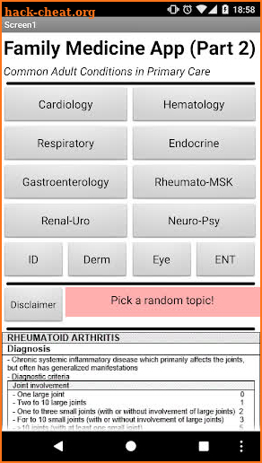 Family Medicine App (Part 2) screenshot