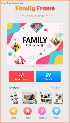 Family photo editor - picture frames screenshot