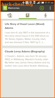 FamilySearch Memories screenshot