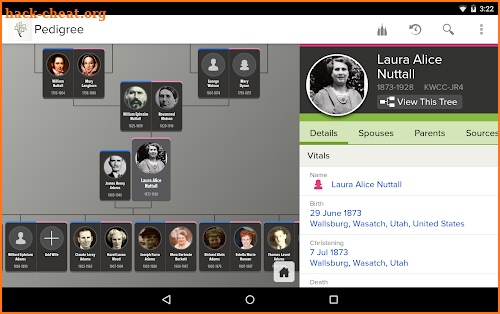 FamilySearch Tree screenshot