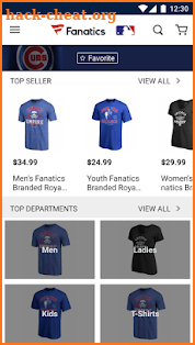 Fanatics MLB screenshot