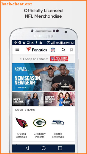 Fanatics NFL screenshot