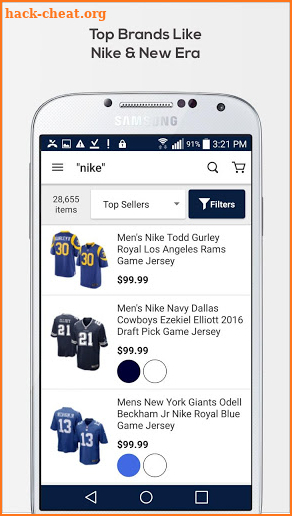 Fanatics NFL screenshot