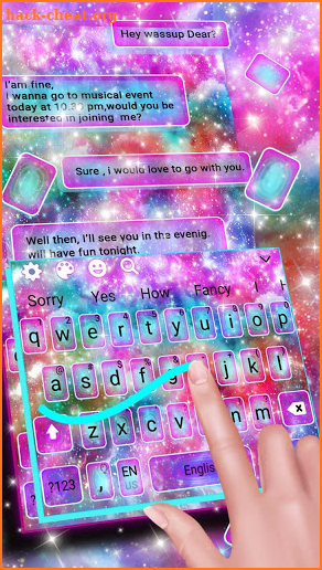 Fancy Galaxy Keyboard Theme screenshot