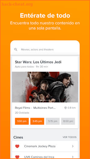 Fandango Latinoamérica – Movie Times + Tickets screenshot