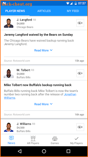 FanDuel Scout screenshot