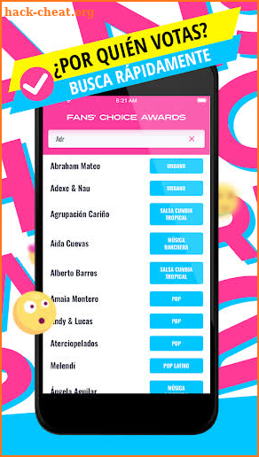 Fans' Choice Awards (FCHA) screenshot