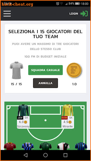 Fantaliveseriea screenshot