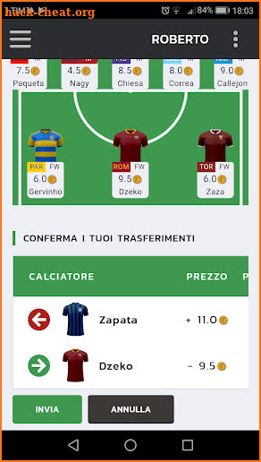 Fantaliveseriea screenshot