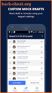 Fantasy Baseball Draft Wizard screenshot