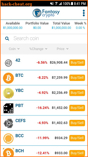 Fantasy Crypto screenshot