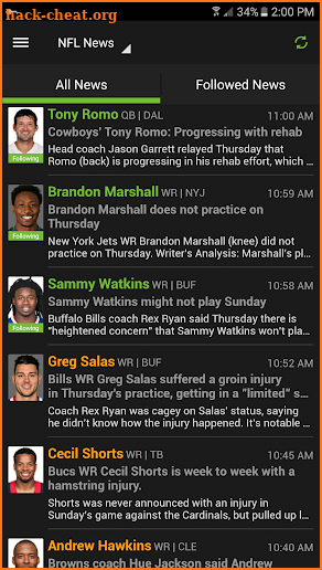 Fantasy Football & NFL News screenshot