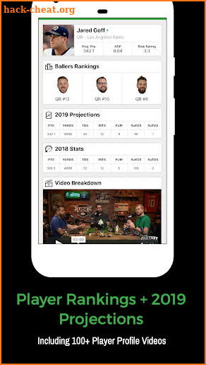 Fantasy Football Draft Kit 2019 - UDK screenshot