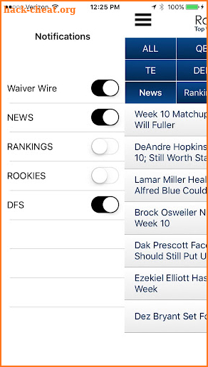 Fantasy Football News and Waiver Wire screenshot