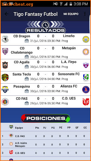 Fantasy Futbol El Salvador screenshot