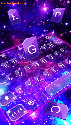 Fantasy Galaxy Glitter Theme Keyboard screenshot