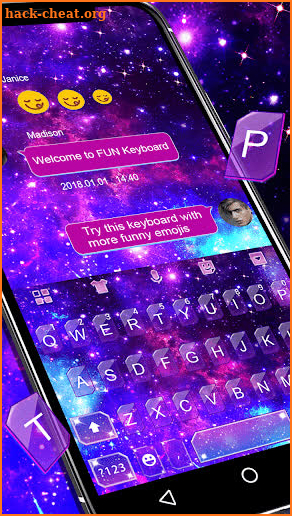 Fantasy Galaxy Glitter Theme Keyboard screenshot