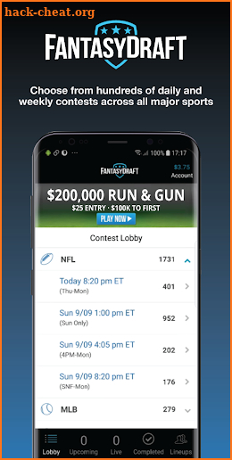 FantasyDraft: Daily Fantasy Sports screenshot