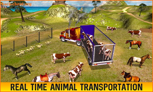 Farm Animal Transport Truck Driving Games: Offroad screenshot