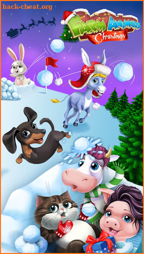 Farm Animals Christmas - Cute Winter Pets screenshot